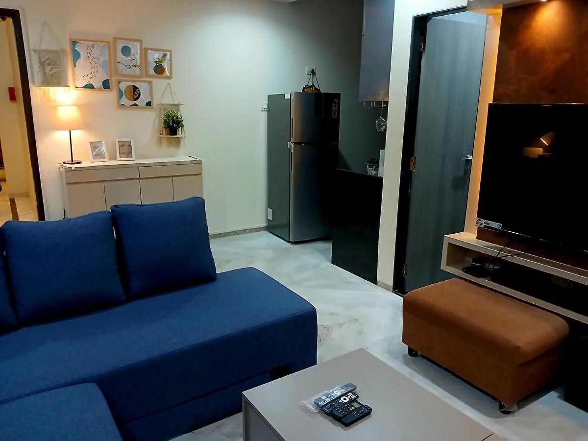 Lakefront Lounge-luxe 1bhk With 2queen Beds-2baths Apartment *