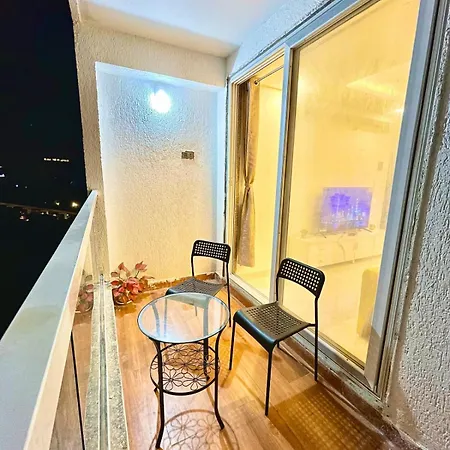 Chic 2 Bhk With Balcony & Bold Yellow Lounge Powai Apartment *