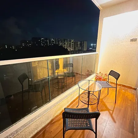 Chic 2 Bhk With Balcony & Bold Yellow Lounge Powai * Mumbai
