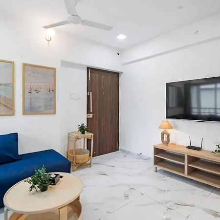 Apartment Luna: Chic Secure 1 Bhk In The Heart Of Bandra W Mumbai